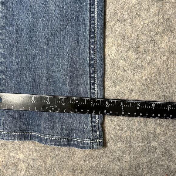 Grace In LA Jeans Size 27 Medium Wash Boot Cut Stretch Denim Embellished Flaws - Picture 6 of 15